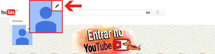 Como inserir foto de perfil Youtube