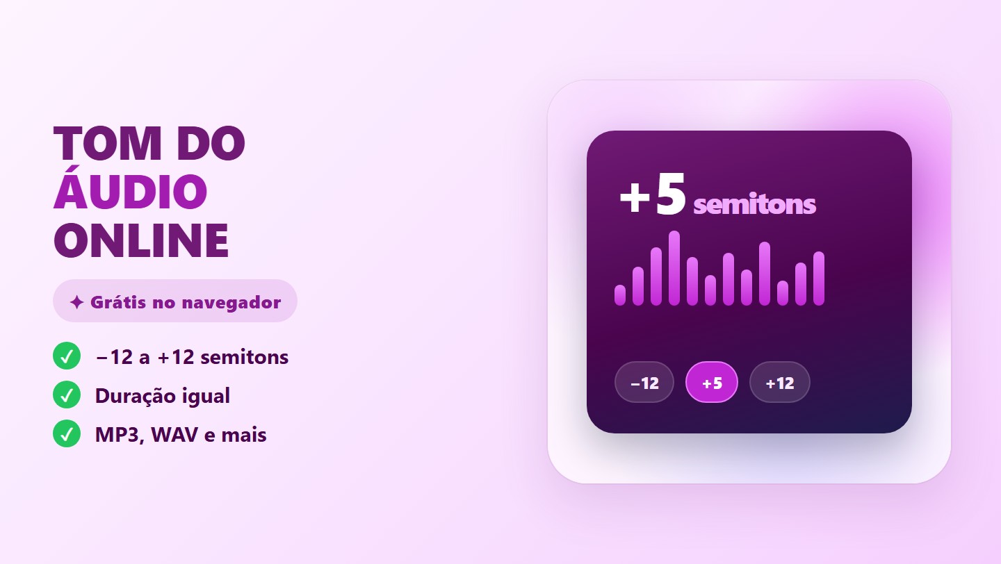 Mudar tom do áudio online